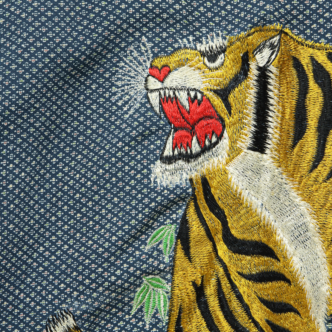 Embroidered Silk Kimono - Tiger Kobe - Vintage - STAG Provisions - W - One & Done - Apparel