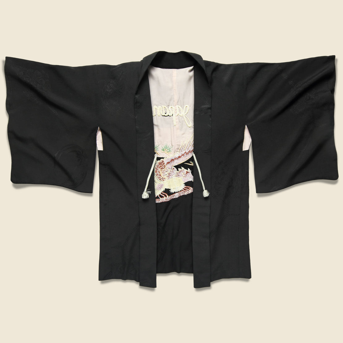 Embroidered Silk Kimono - Eagle Japan