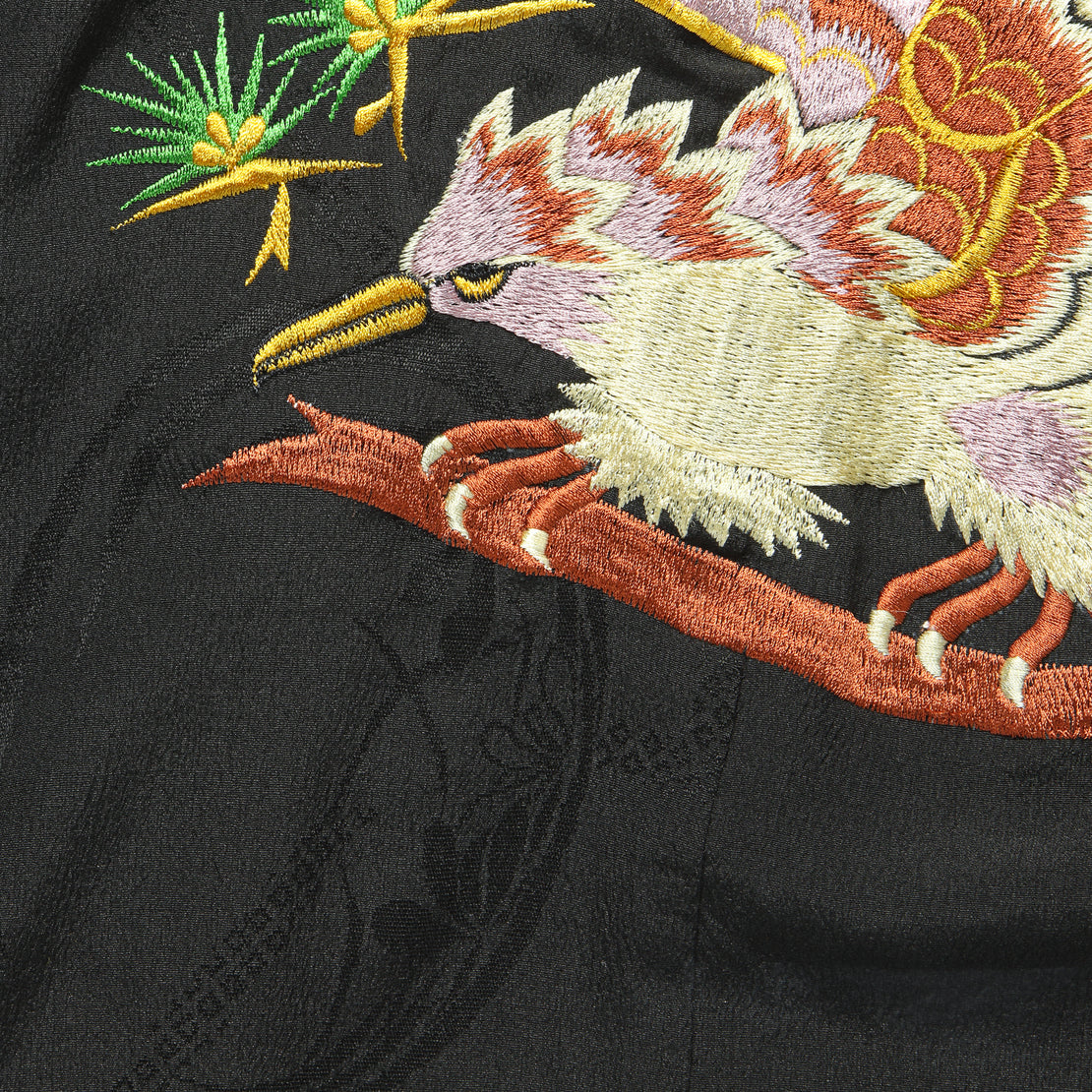 Embroidered Silk Kimono - Eagle Japan