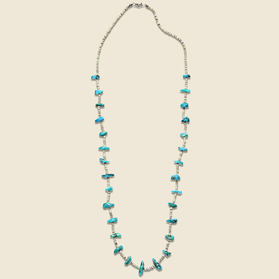 Vintage Turquoise & Heishe Shell Necklace