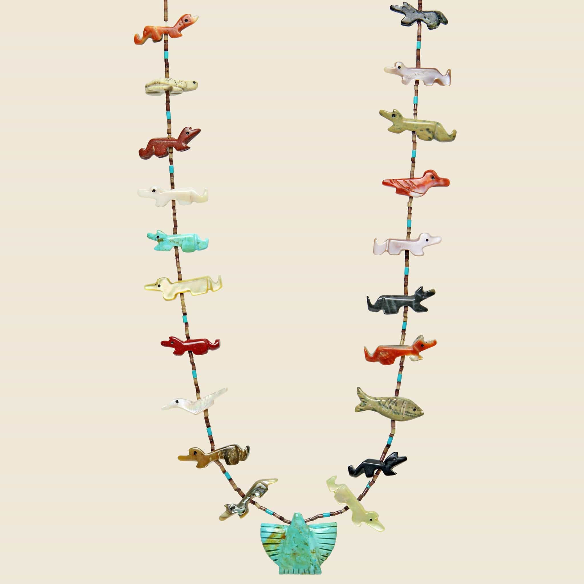 
                          Zuni Heishe Single Strand Animal Fetish Necklace - Vintage - STAG Provisions - W - One &amp; Done - Accessories &amp; Jewelry
                        