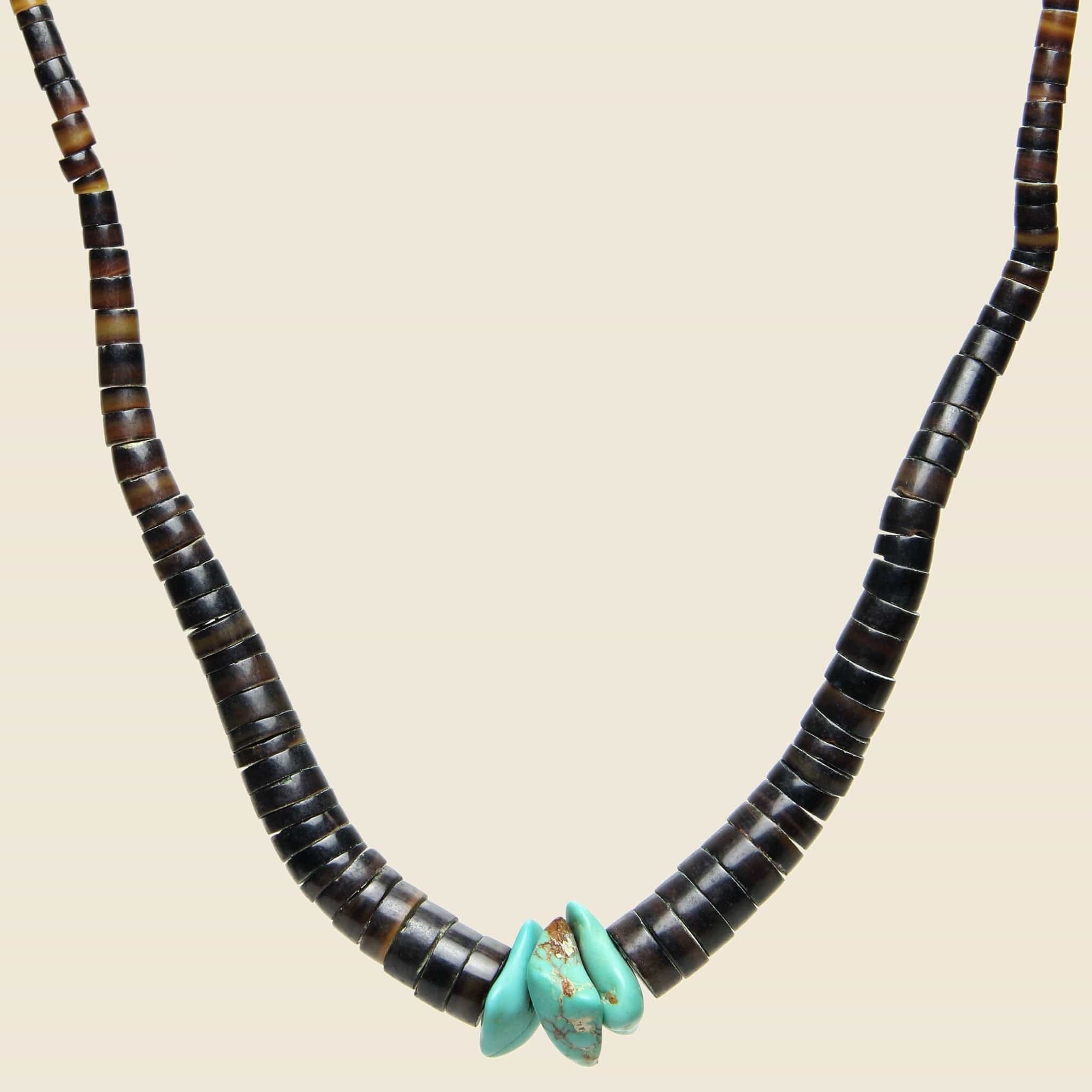 
                          Three Turquoise Nugget &amp; Shell Heishe Bead Necklace - Vintage - STAG Provisions - W - One &amp; Done - Accessories &amp; Jewelry
                        