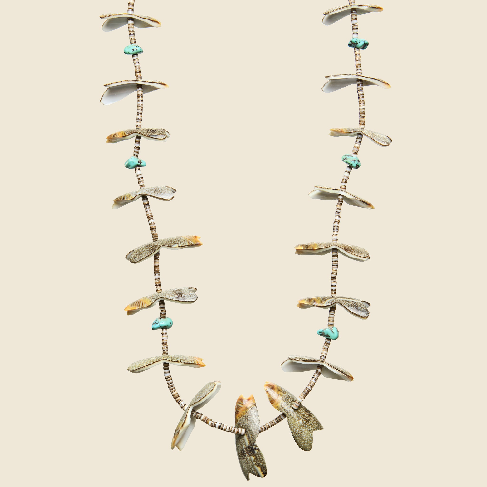 
                          Nugget Shell &amp; Turquoise Heishe Bead Fetish Necklace. - Vintage - STAG Provisions - W - Accessories - Necklace
                        