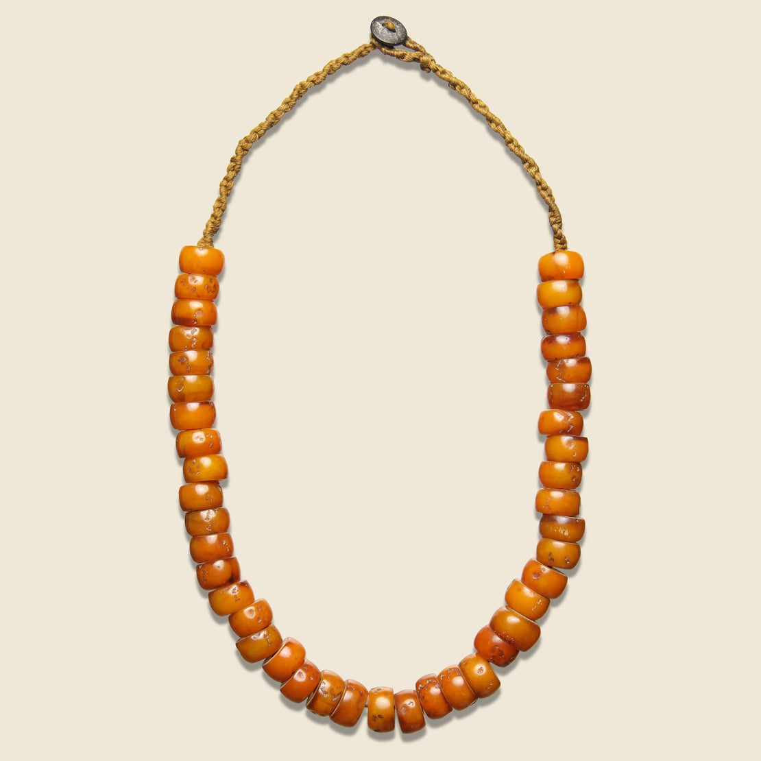 Vintage African Large Amber Bead Necklace