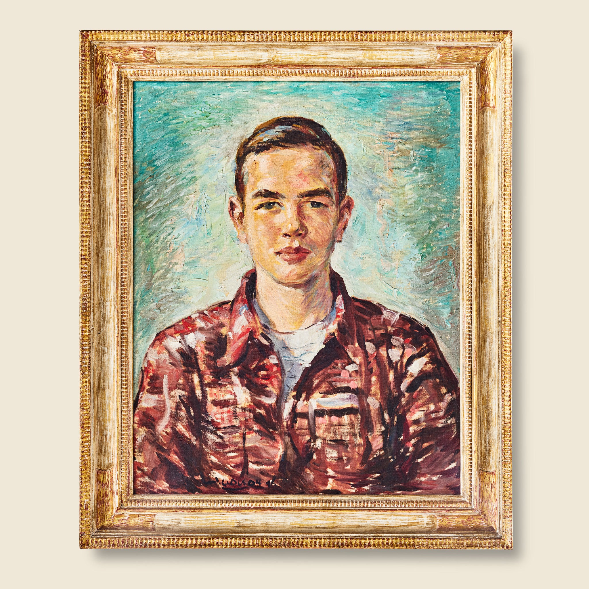 1940s Boy in Plaid Shirt - Vintage - STAG Provisions - One & Done - Art