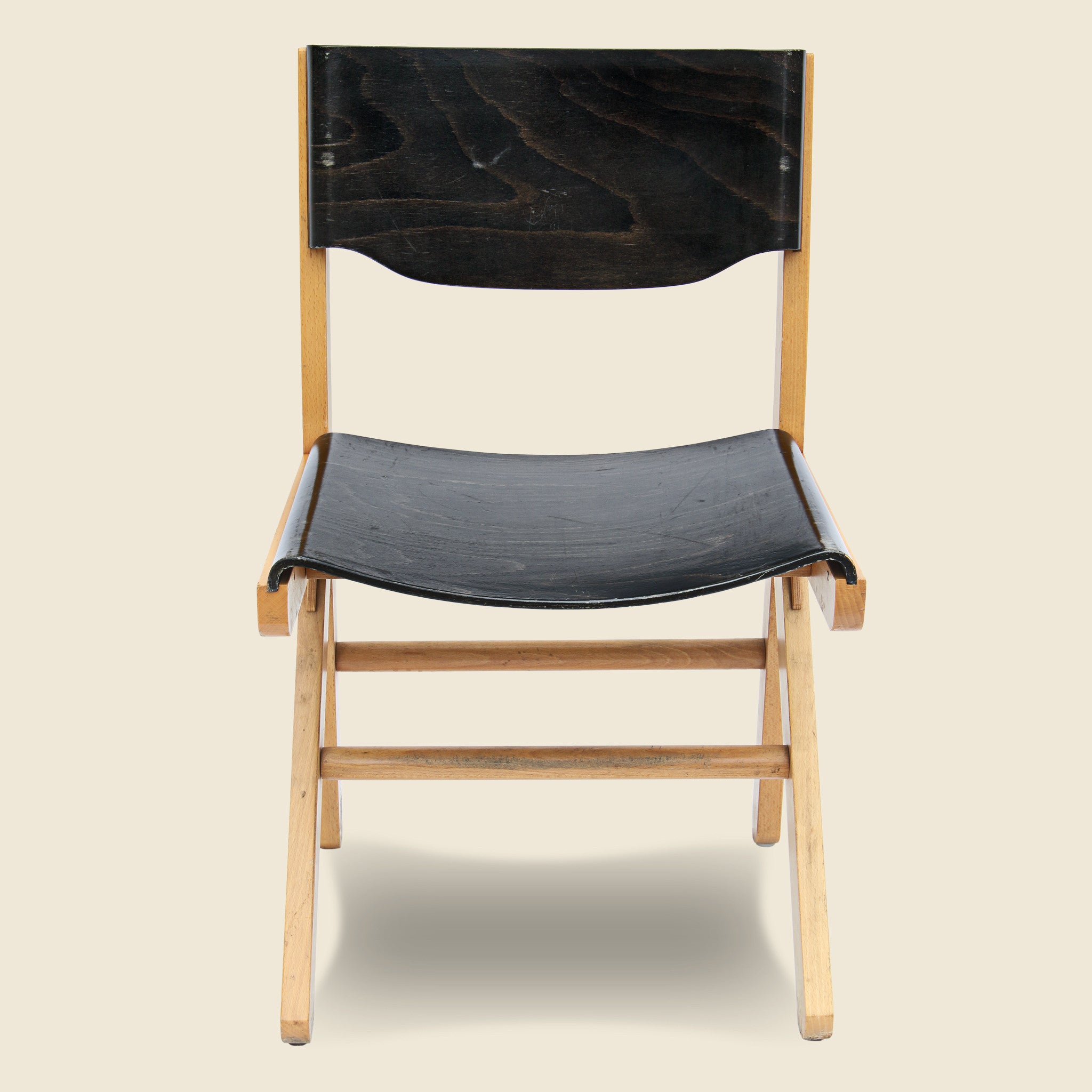 
                          English Industrial Plywood Chair - Black - Vintage - STAG Provisions - One &amp; Done - Furniture
                        