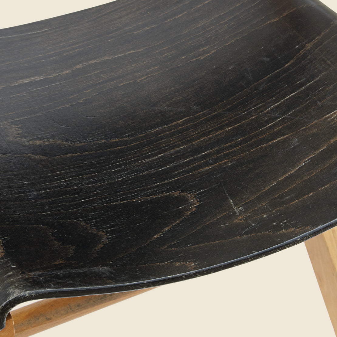 English Industrial Plywood Chair - Black