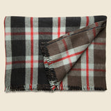 Vintage Indian Wool Plaid Blanket - Black/Red - Vintage - STAG Provisions - Gift - Blankets