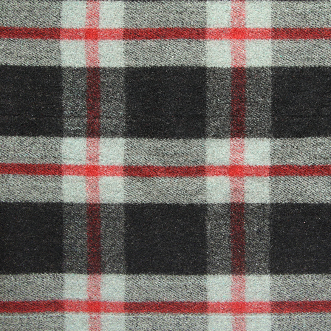 Vintage Indian Wool Plaid Blanket - Black/Red - Vintage - STAG Provisions - Gift - Blankets