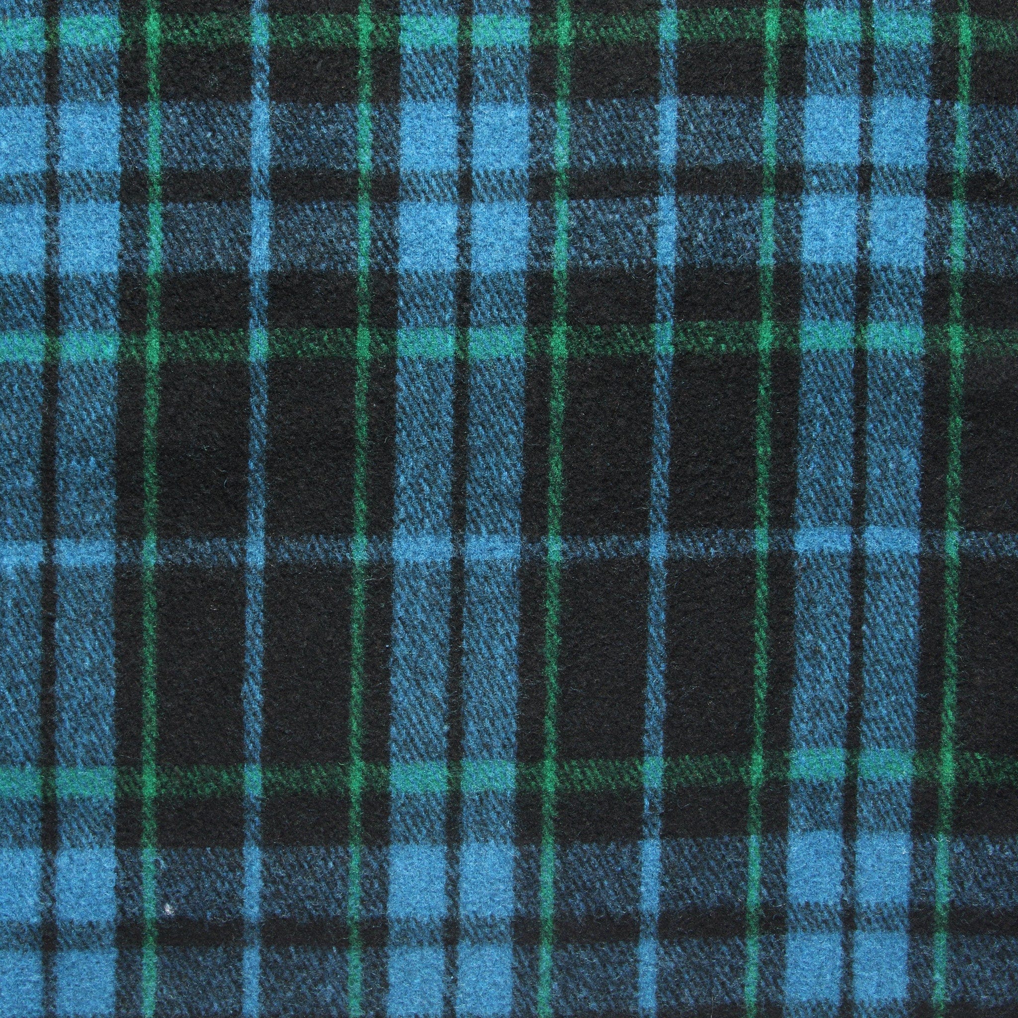 Vintage Indian Wool Plaid Blanket - Black/Green/Blue - Vintage - STAG Provisions - Gift - Blankets