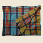 Vintage Indian Wool Plaid Blanket - Olive/Red/Teal - Vintage - STAG Provisions - Gift - Blankets