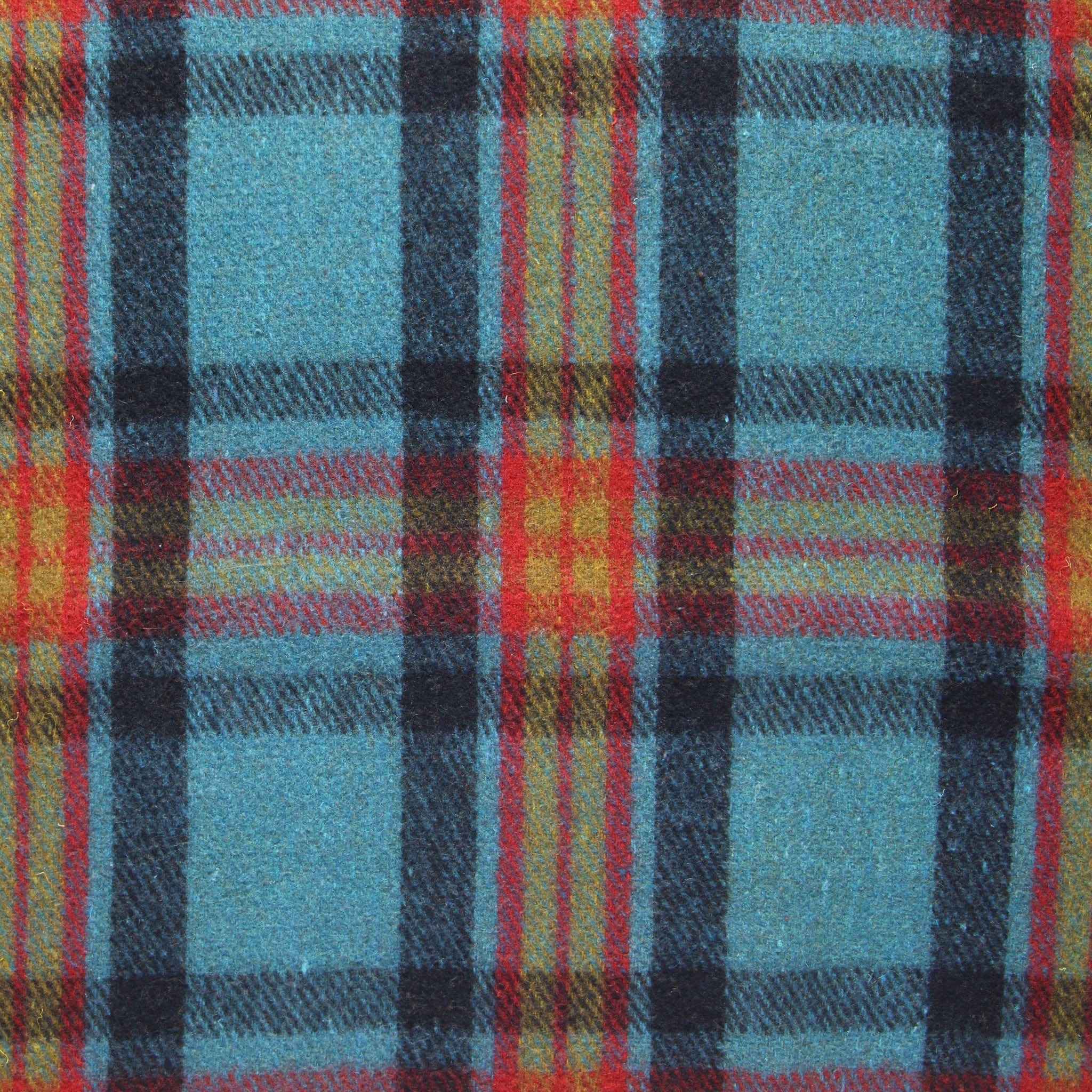 Vintage Indian Wool Plaid Blanket - Olive/Red/Teal - Vintage - STAG Provisions - Gift - Blankets