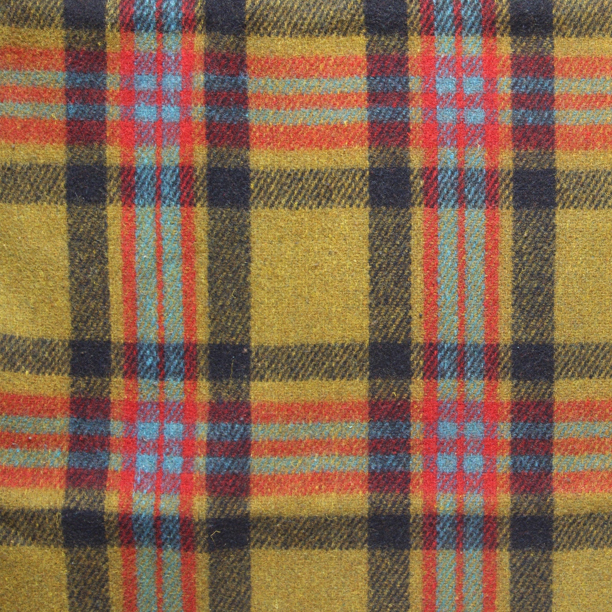 Vintage Indian Wool Plaid Blanket - Olive/Red/Teal - Vintage - STAG Provisions - Gift - Blankets