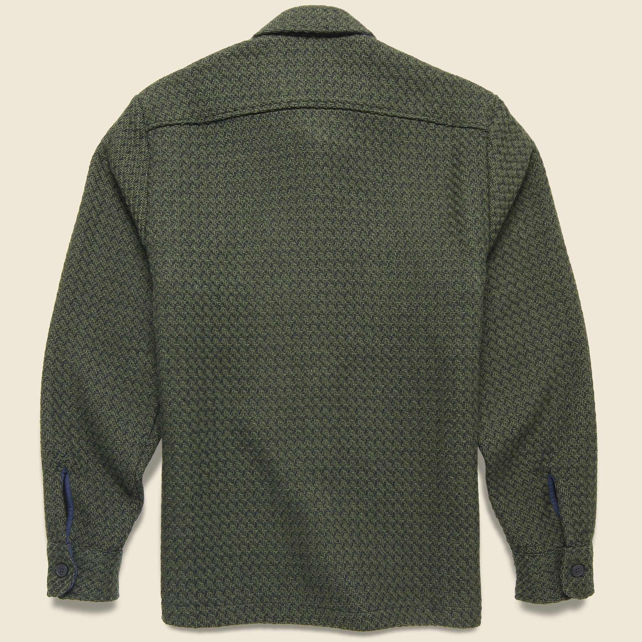 Whiting Overshirt - Olive - Wax London - STAG Provisions - Tops - L/S Woven - Plaid