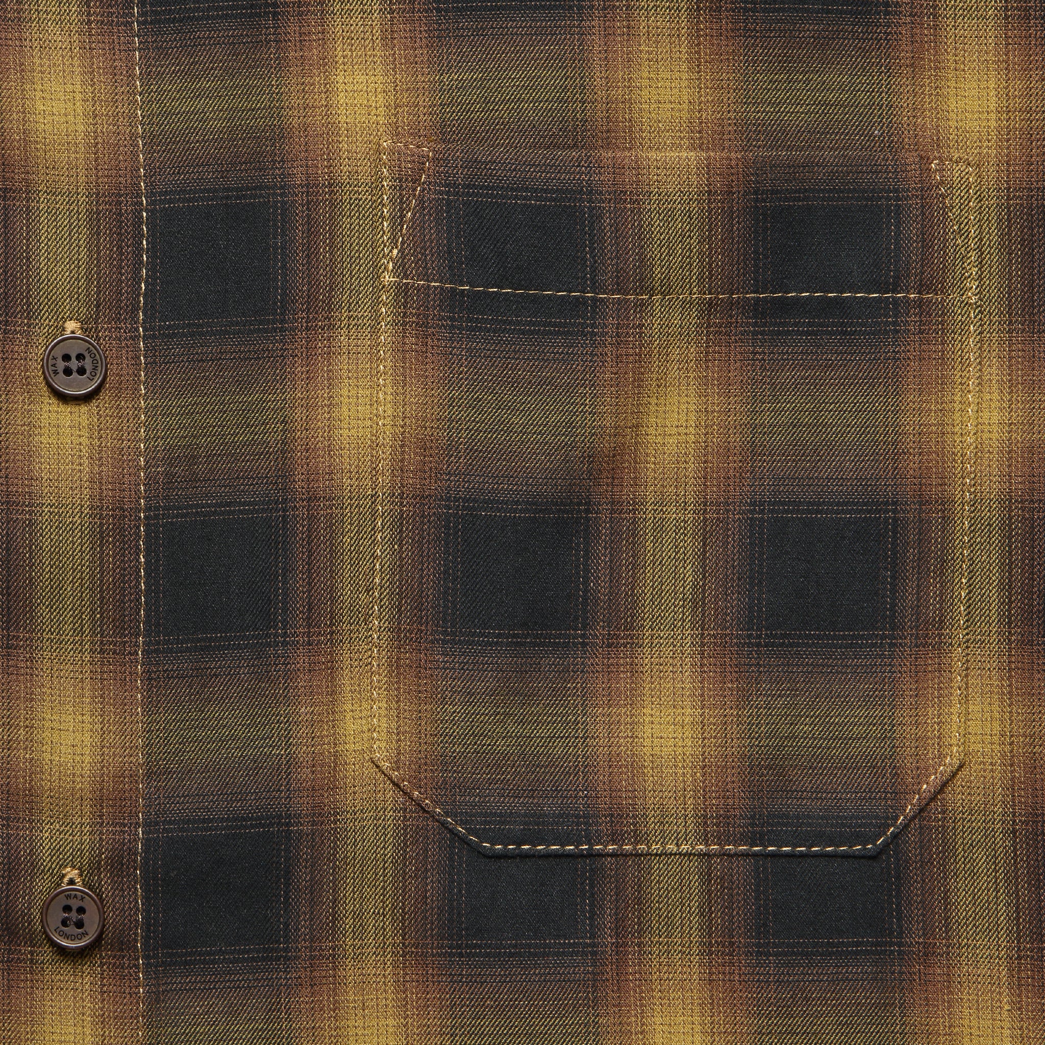 
                          OZ Shirt - Brown Berkley Check - Wax London - STAG Provisions - Tops - L/S Woven - Plaid
                        