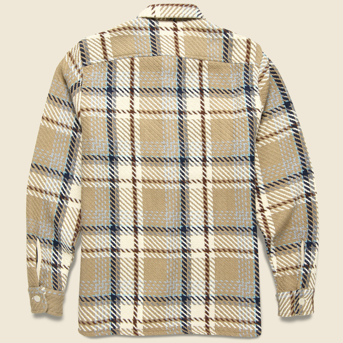Whiting Overshirt - Natural Beatnik Check - Wax London - STAG Provisions - Tops - L/S Woven - Plaid