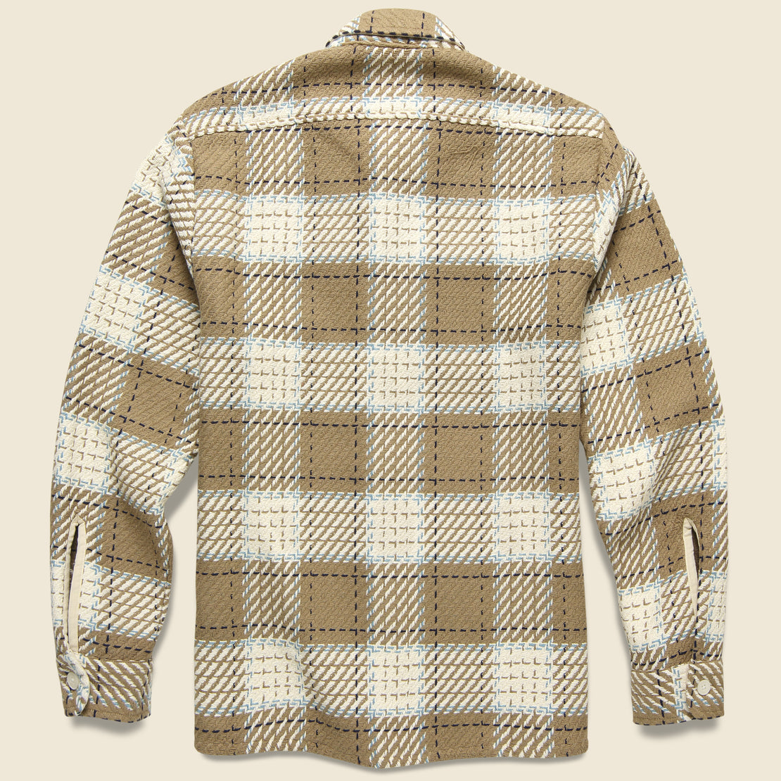 Whiting Milton Overshirt - Natural - Wax London - STAG Provisions - Tops - L/S Woven - Plaid