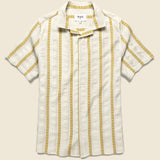 Leno Shirt - Ecru - Wax London - STAG Provisions - Tops - S/S Woven - Other Pattern