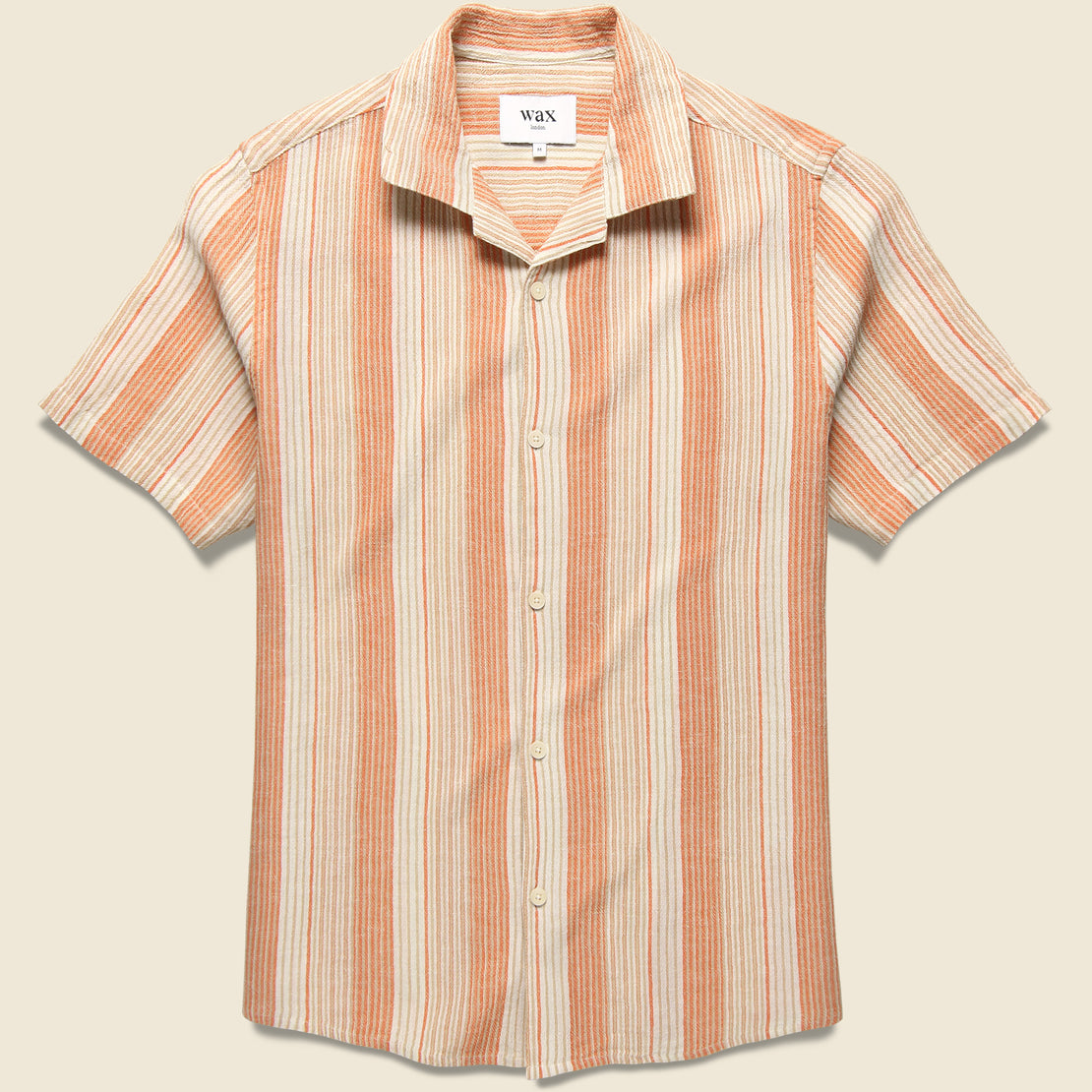 Wax London Crinkle Stripe Shirt - Orange