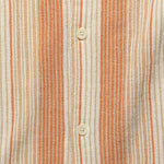 Crinkle Stripe Shirt - Orange - Wax London - STAG Provisions - Tops - S/S Woven - Stripe
