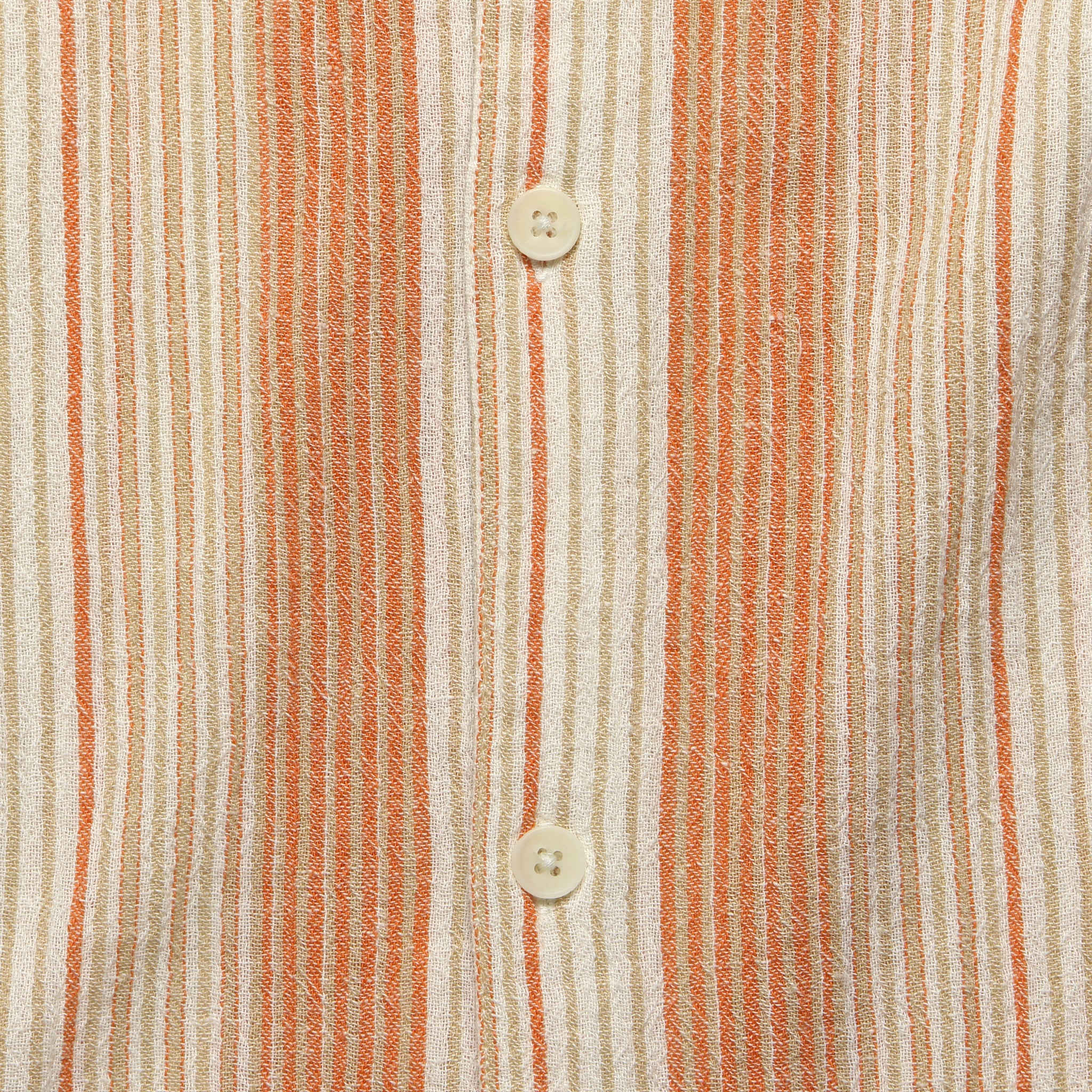 Crinkle Stripe Shirt - Orange - Wax London - STAG Provisions - Tops - S/S Woven - Stripe