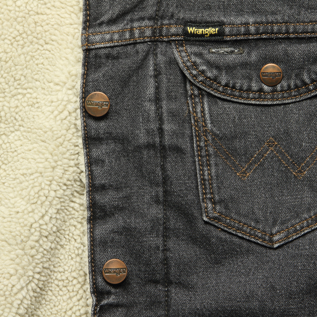 Sherpa Heritage Denim Jacket - Black - Wrangler - STAG Provisions - W - Outerwear - Coat/Jacket