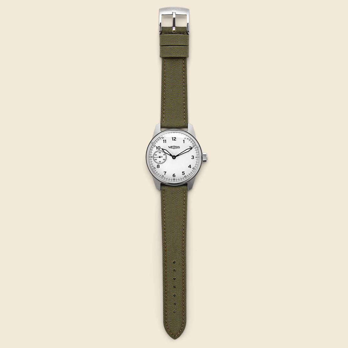 Standard Issue Field Watch 42mm - White/Olive - Weiss Watch Co - STAG Provisions - Accessories - Watches