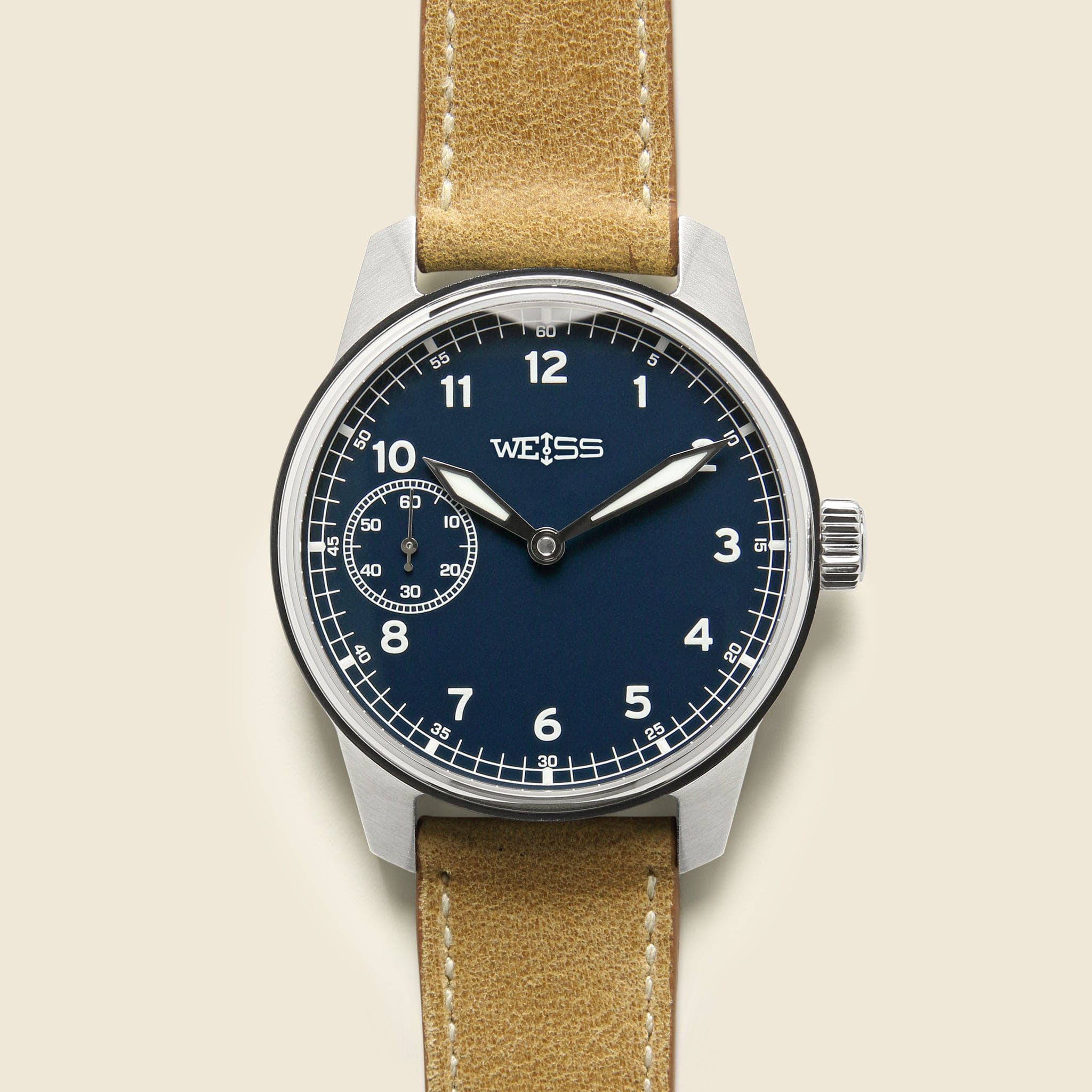 Standard Issue Field Watch 42mm - Blue/Brown - Weiss Watch Co - STAG Provisions - Accessories - Watches