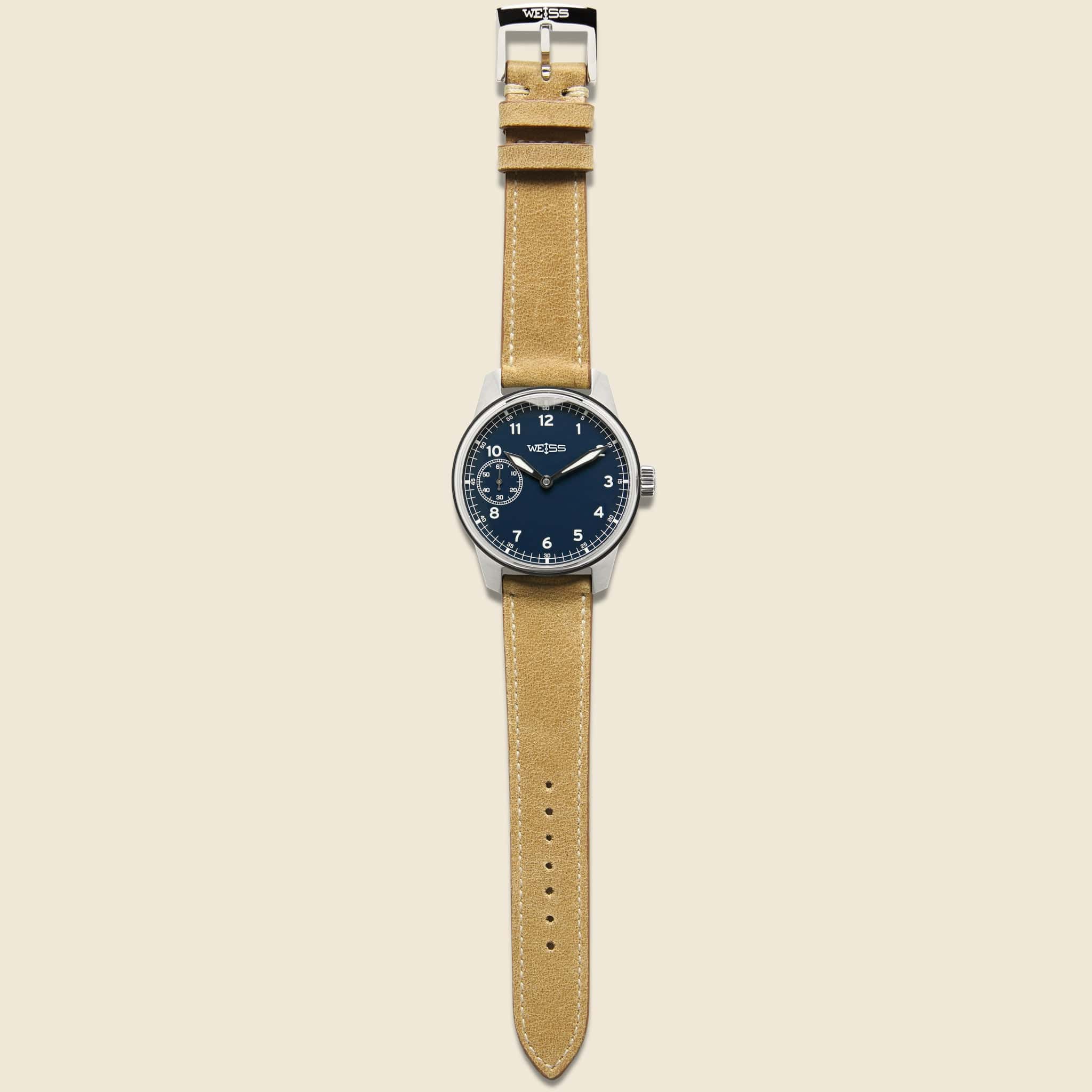 Standard Issue Field Watch 42mm - Blue/Brown - Weiss Watch Co - STAG Provisions - Accessories - Watches