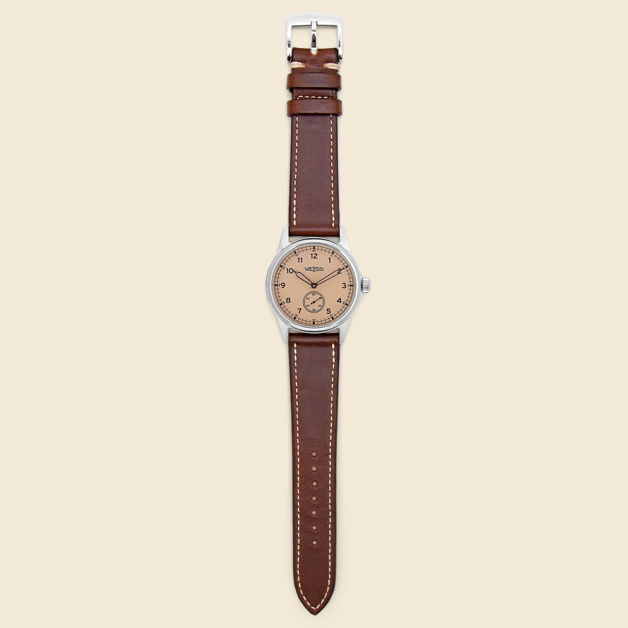 
                          Standard Issue Field Watch 38mm - Latte/Brown - Weiss Watch Co - STAG Provisions - Accessories - Watches
                        