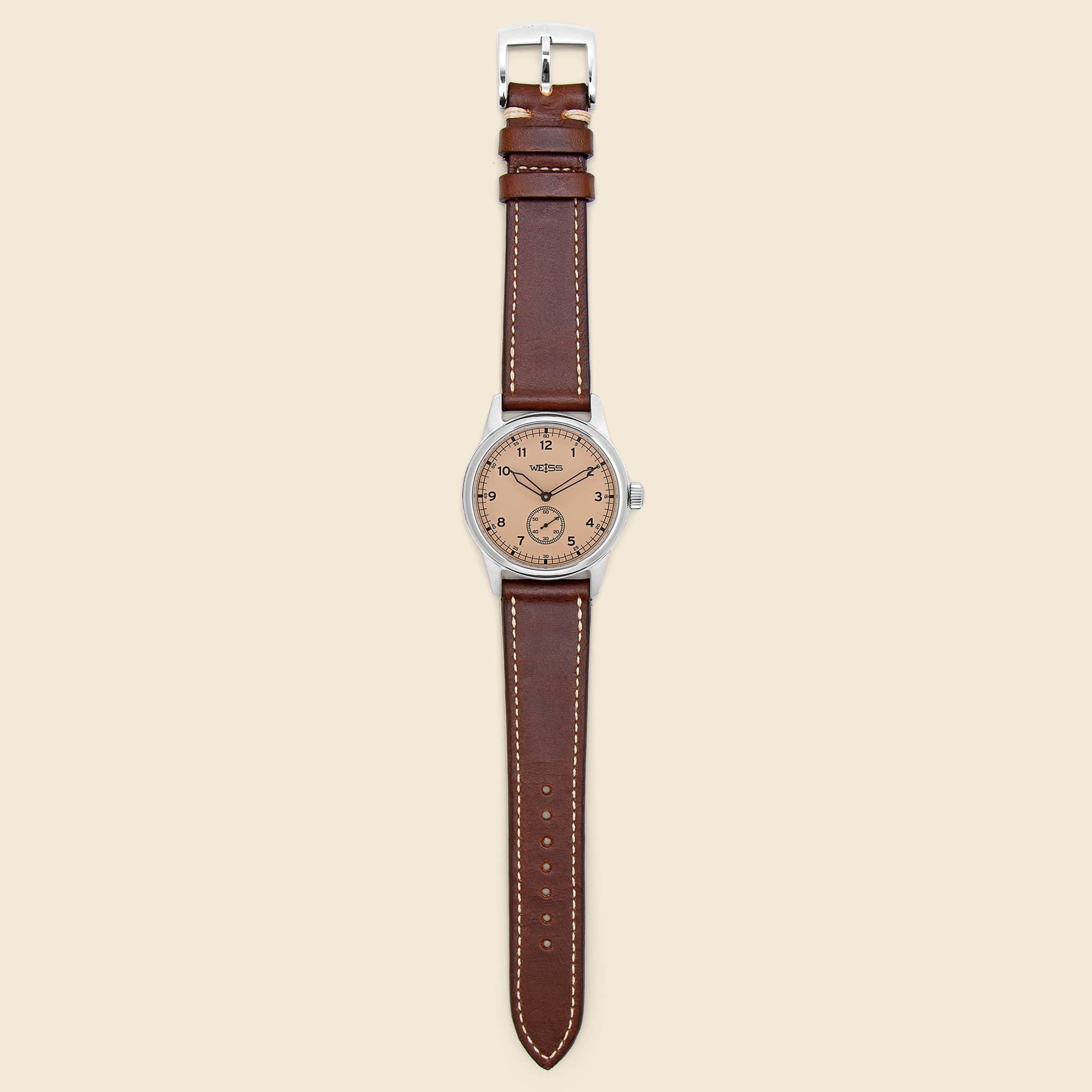 Standard Issue Field Watch 38mm - Latte/Brown - Weiss Watch Co - STAG Provisions - Accessories - Watches
