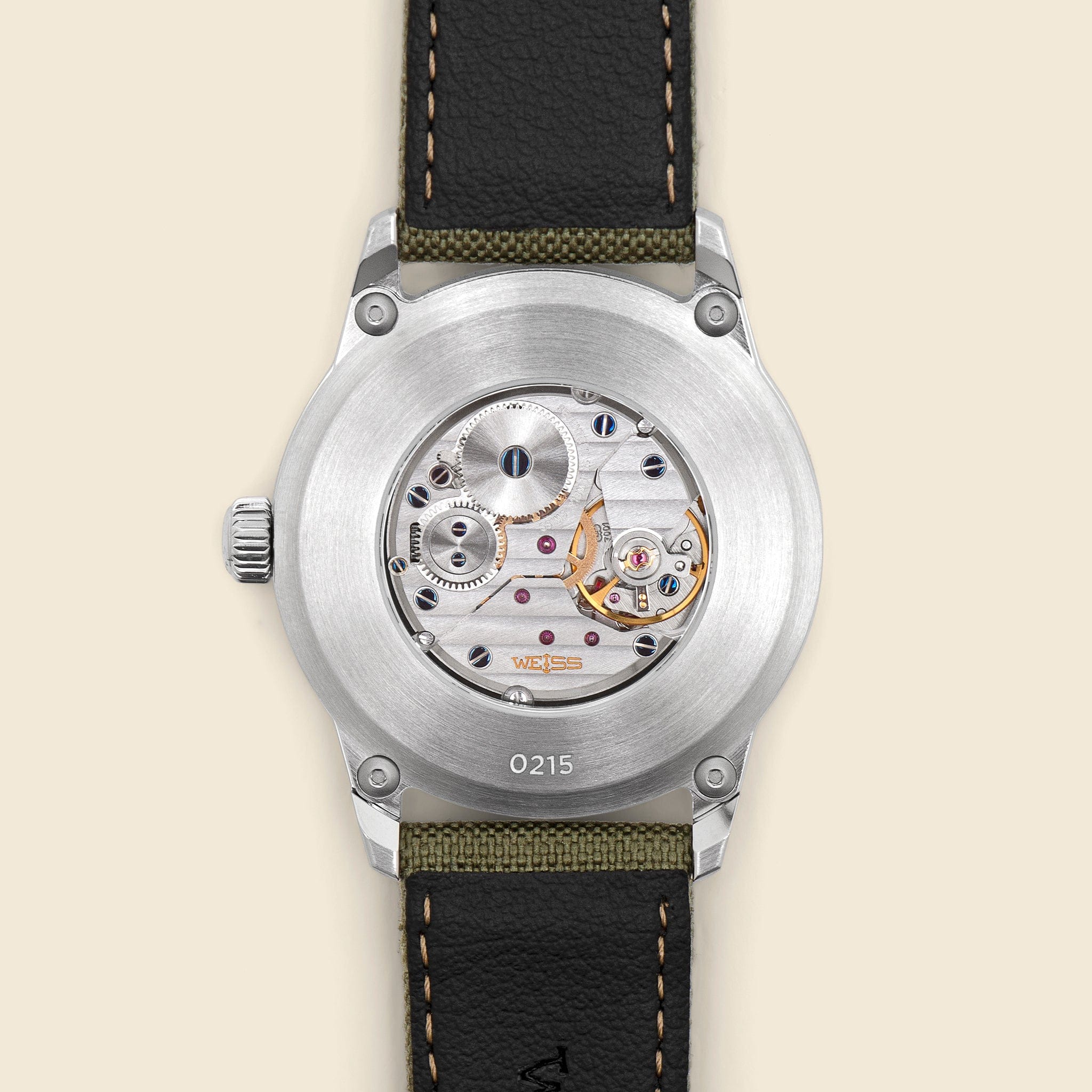 Standard Issue Field Watch 38mm - White/Olive - Weiss Watch Co - STAG Provisions - Accessories - Watches
