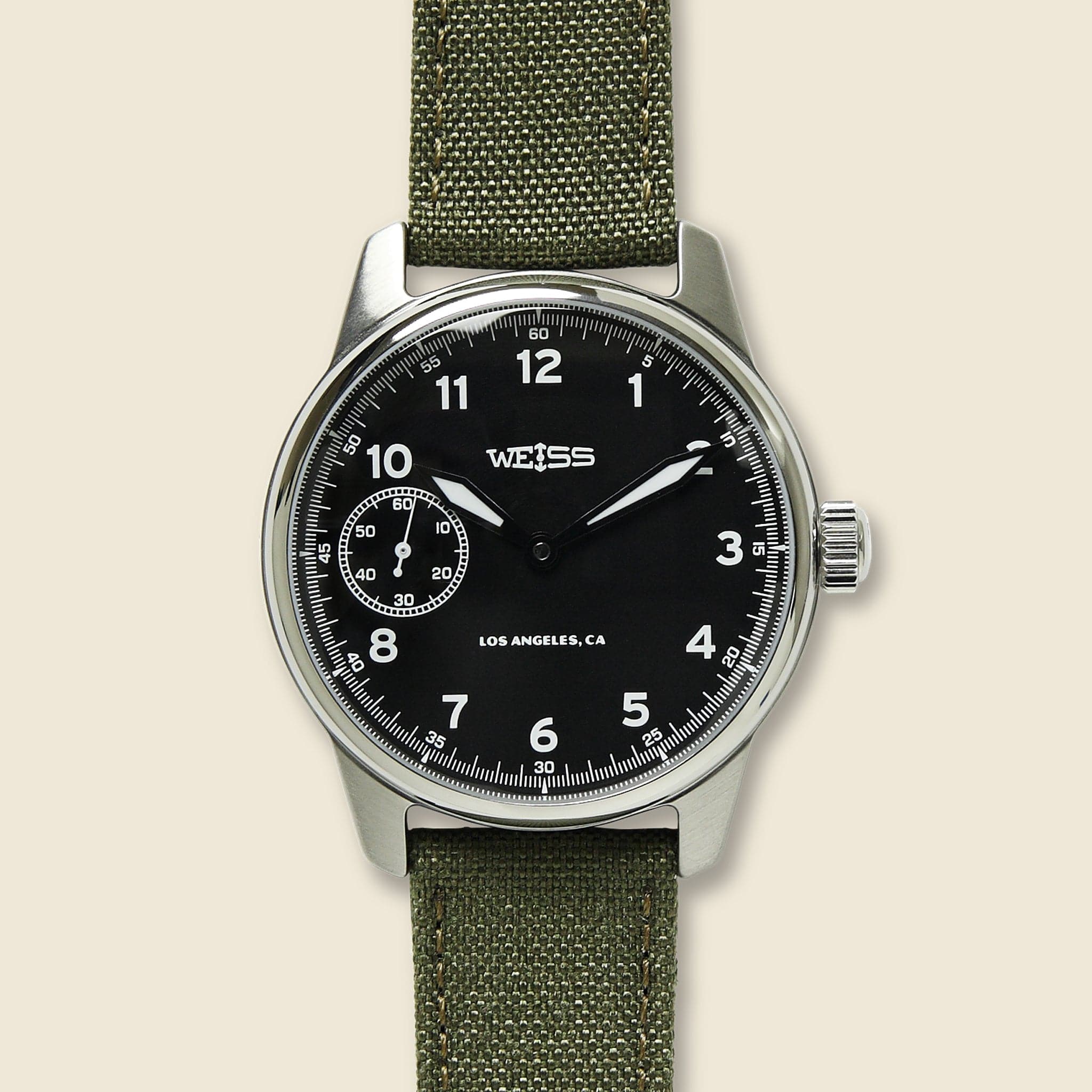 Standard Issue Field Watch 42mm - Black/Olive - Weiss Watch Co - STAG Provisions - Accessories - Watches