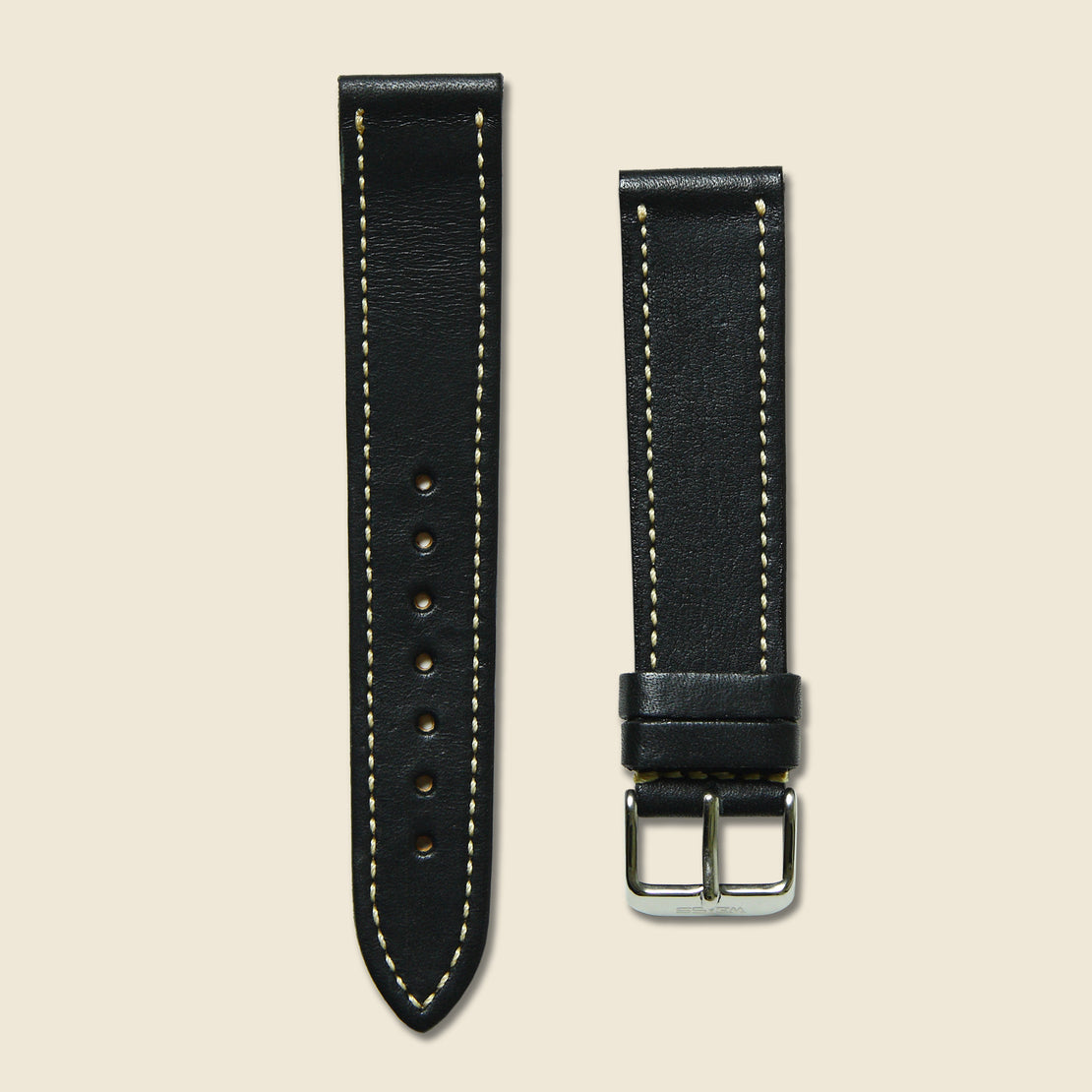 Weiss Watch Co Horween Leather Watch Band - Black