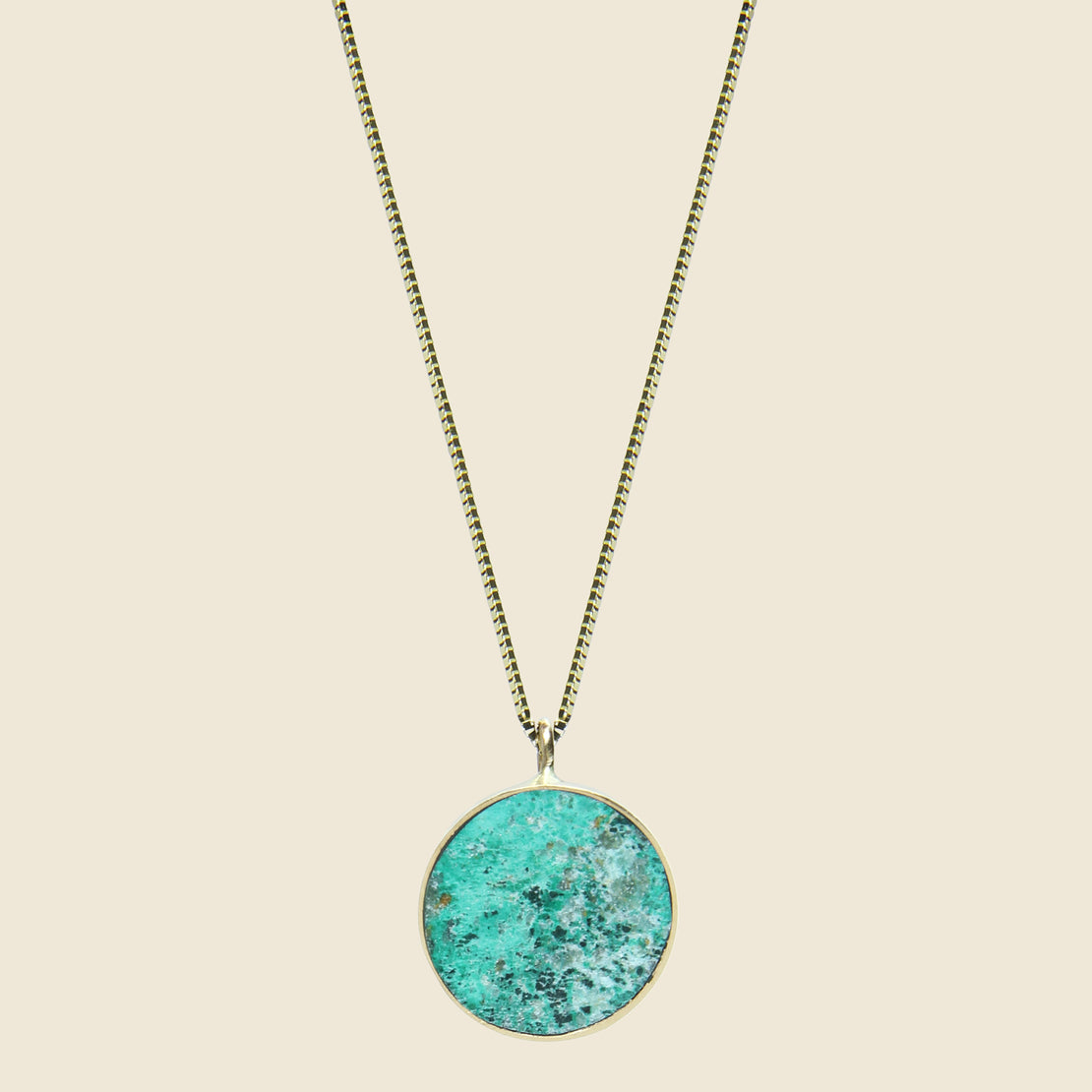 Young in the Mountains Circ Necklace - Chrysocolla