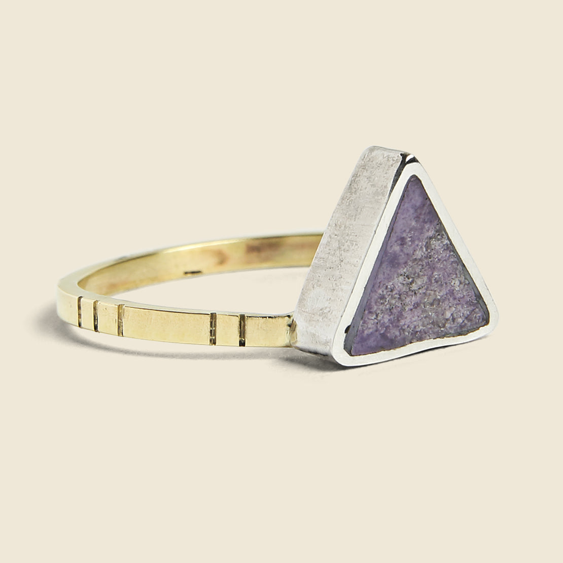 Young in the Mountains Triangle Forma Ring - Burro Creek Jasper