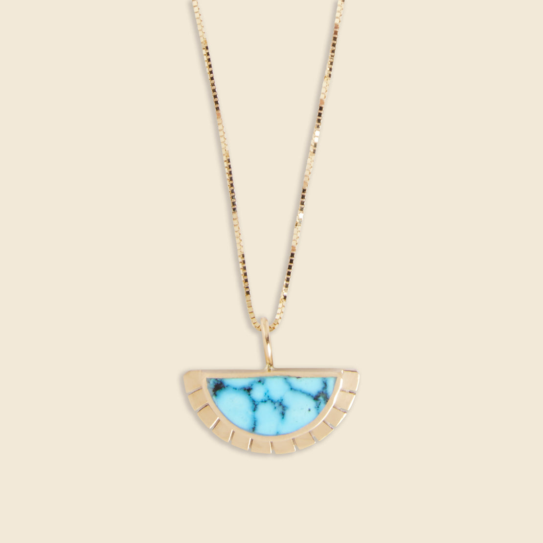 Young in the Mountains Selene Necklace - Kingman Turquoise