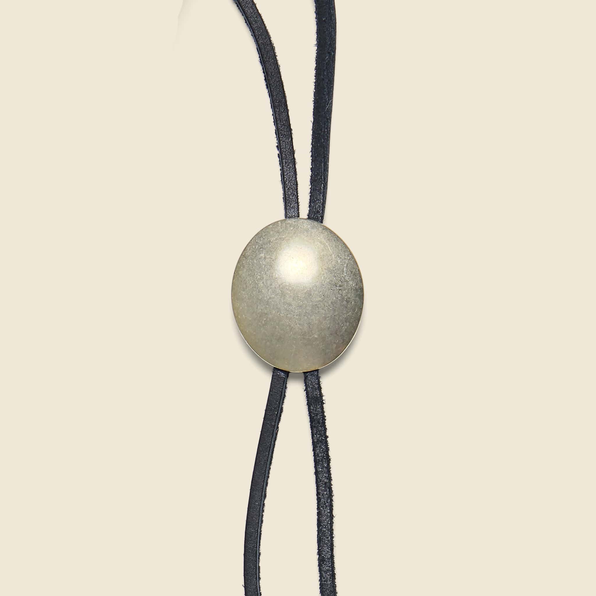 
                          Solid Concho Bolo Tie - Leather/Black - Yuketen - STAG Provisions - W - Accessories - Necklace
                        