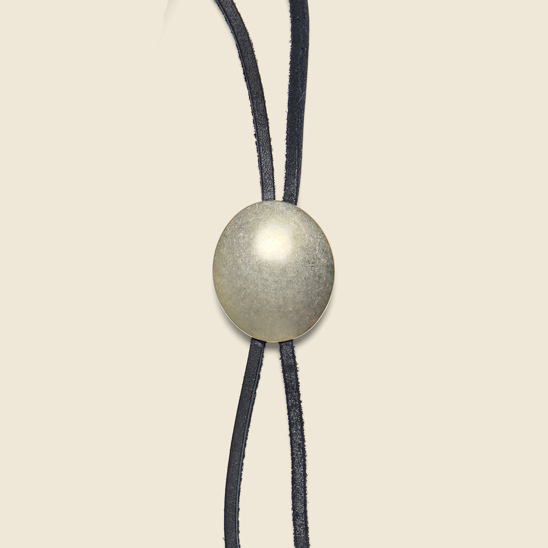 Solid Concho Bolo Tie - Leather/Black - Yuketen - STAG Provisions - W - Accessories - Necklace