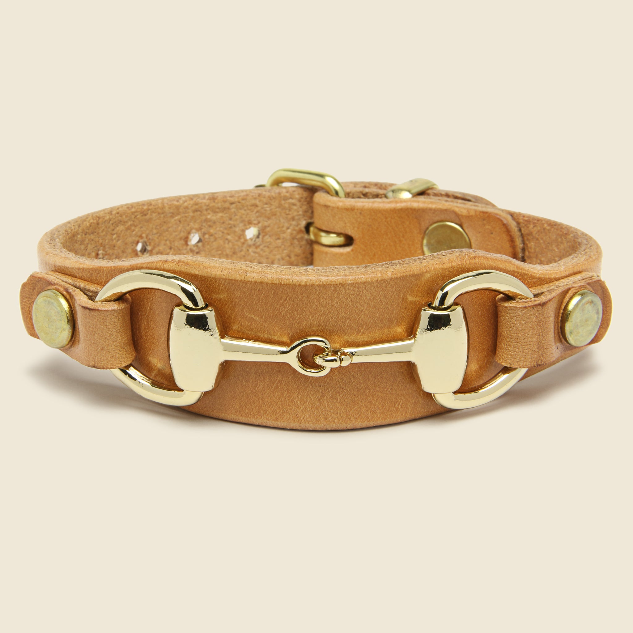 Bit Leather Bracelet - Russet - Yuketen - STAG Provisions - Accessories - Cuffs