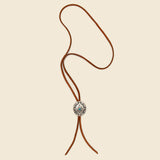 Leather Bolo Tie - Brown/Turquoise - Yuketen - STAG Provisions - Accessories - Necklaces