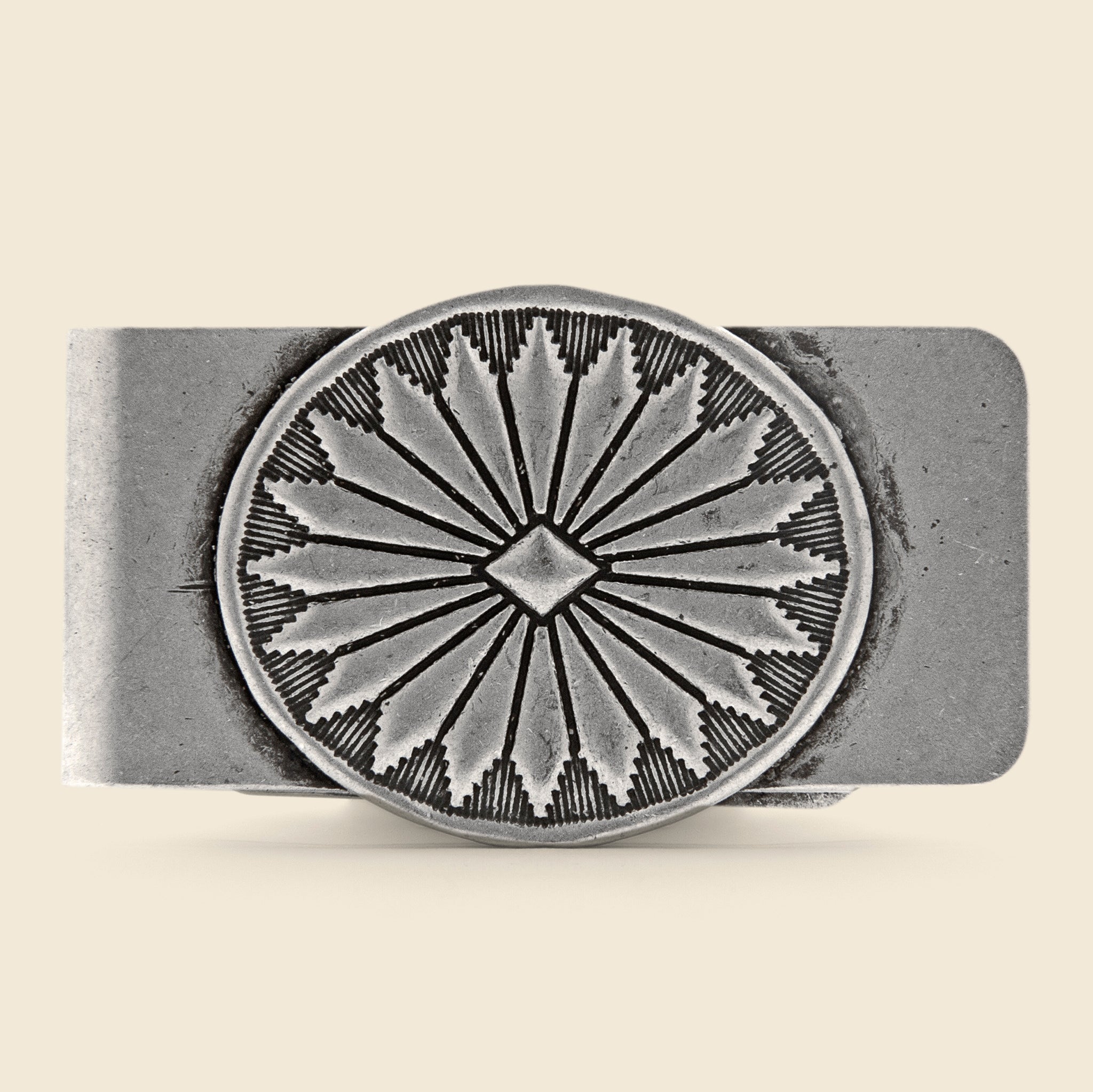 Concho Sunburst Money Clip - Nickel Silver - Yuketen - STAG Provisions - Accessories - Misc. Jewelry