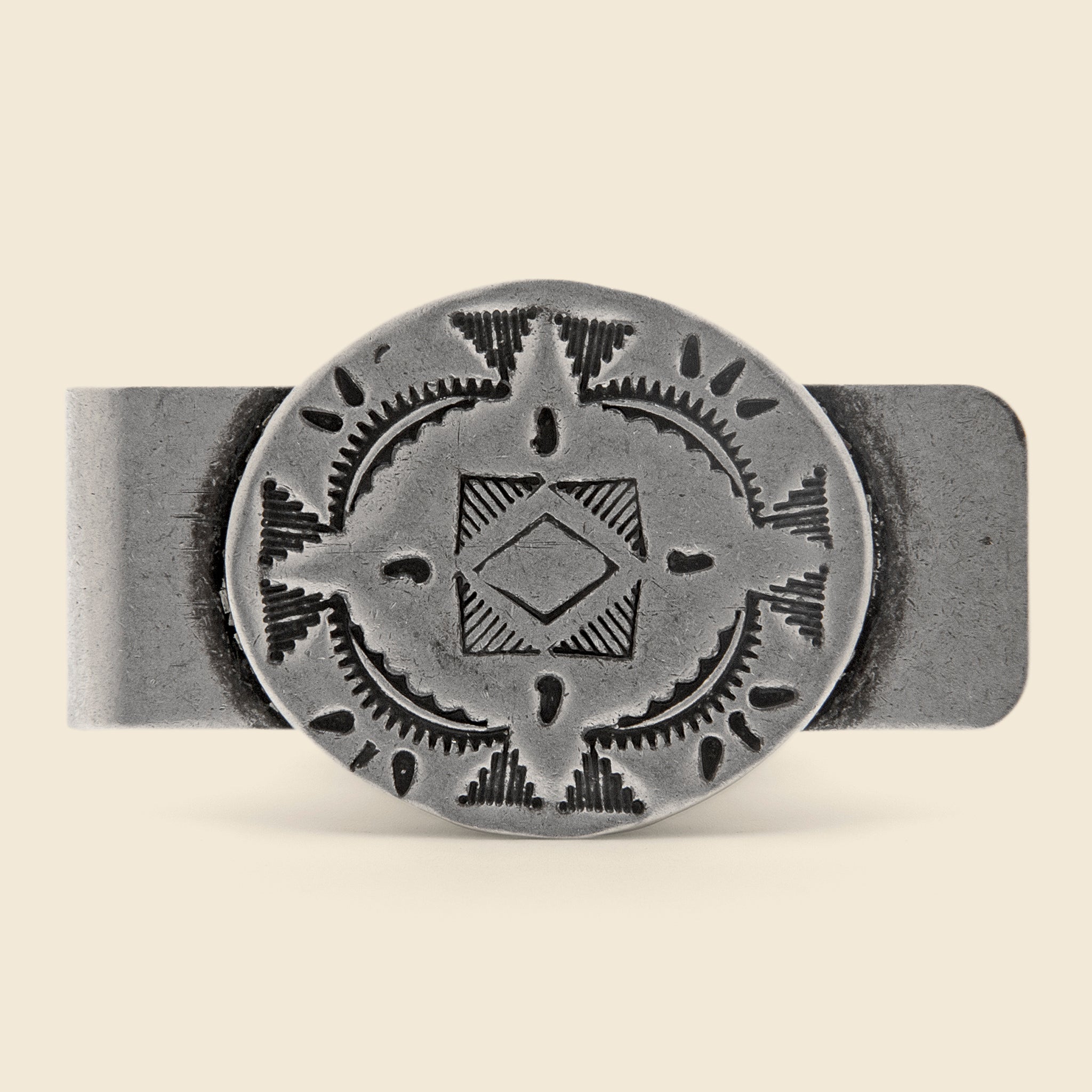 Concho Carved Money Clip - Nickel Silver - Yuketen - STAG Provisions - Accessories - Misc. Jewelry