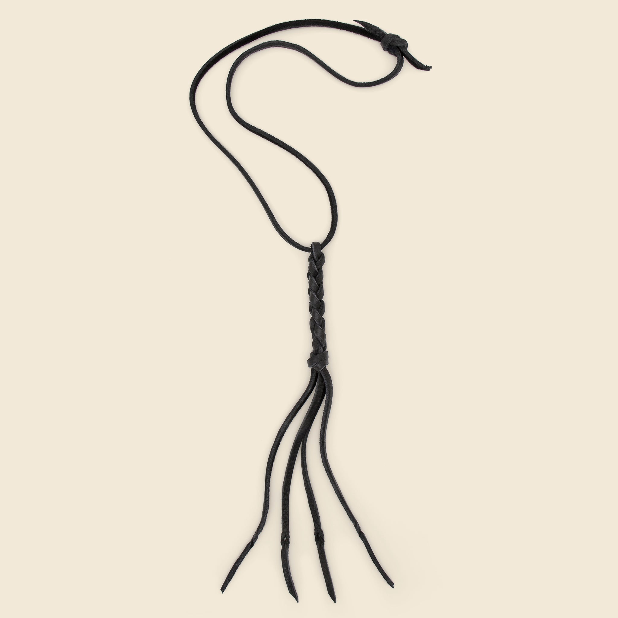 Braided Leather Necklace - Black - Yuketen - STAG Provisions - Accessories - Necklaces