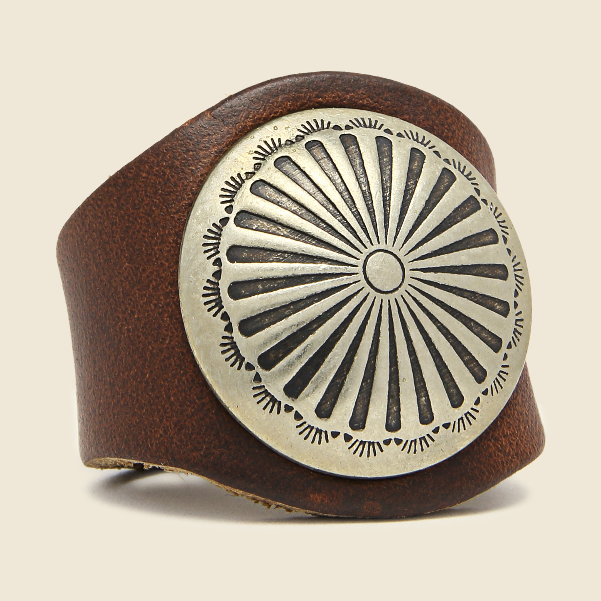 Concho Ring - Leather Needlepoint - Yuketen - STAG Provisions - Accessories - Rings