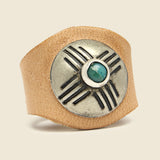 Concho Ring Jr. - Leather/Turquoise - Yuketen - STAG Provisions - Accessories - Rings