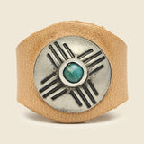 Concho Ring Jr. - Leather/Turquoise - Yuketen - STAG Provisions - Accessories - Rings