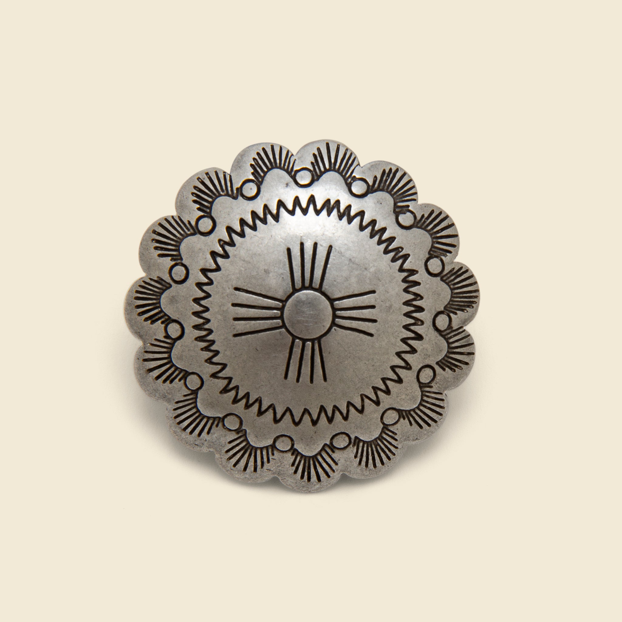 Concho Pin - Nickel Silver - Yuketen - STAG Provisions - Accessories - Pins