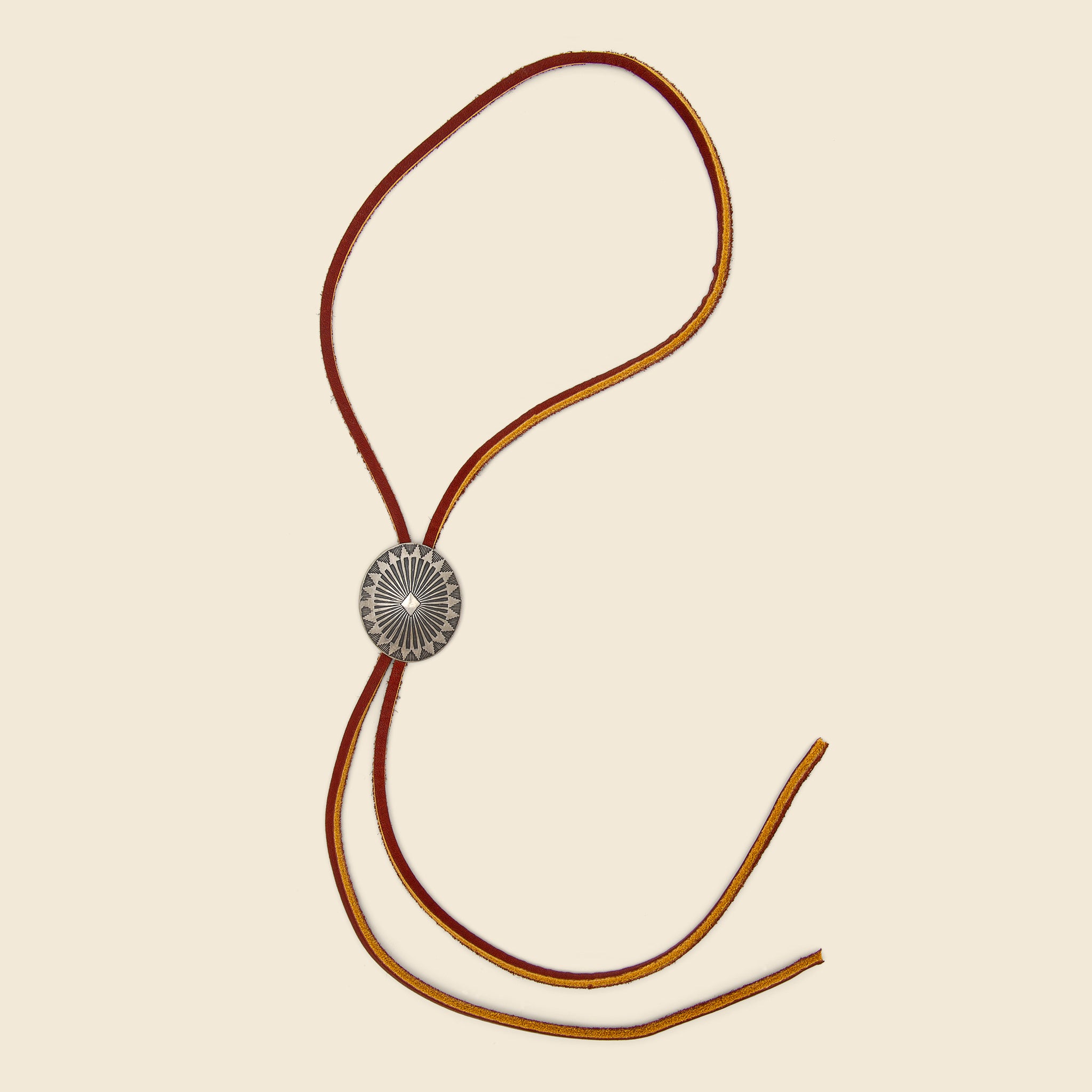 Leather Bolo Tie - Nickel Silver/Leather - Yuketen - STAG Provisions - Accessories - Ties