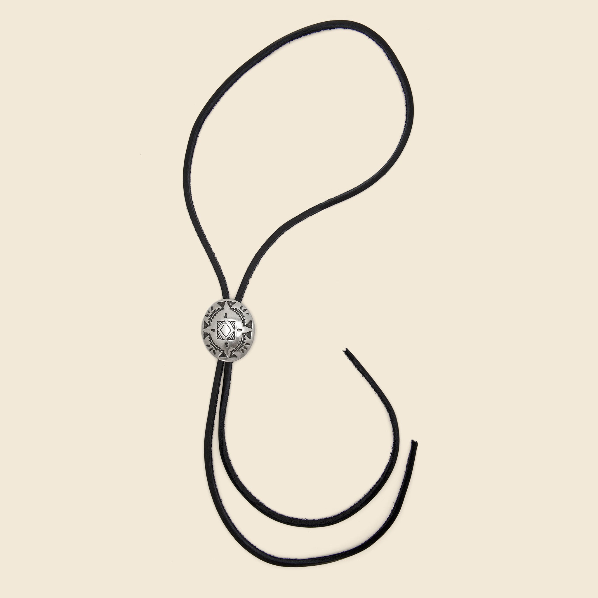 Leather Bolo Tie - Nickel Silver/Leather - Yuketen - STAG Provisions - Accessories - Ties